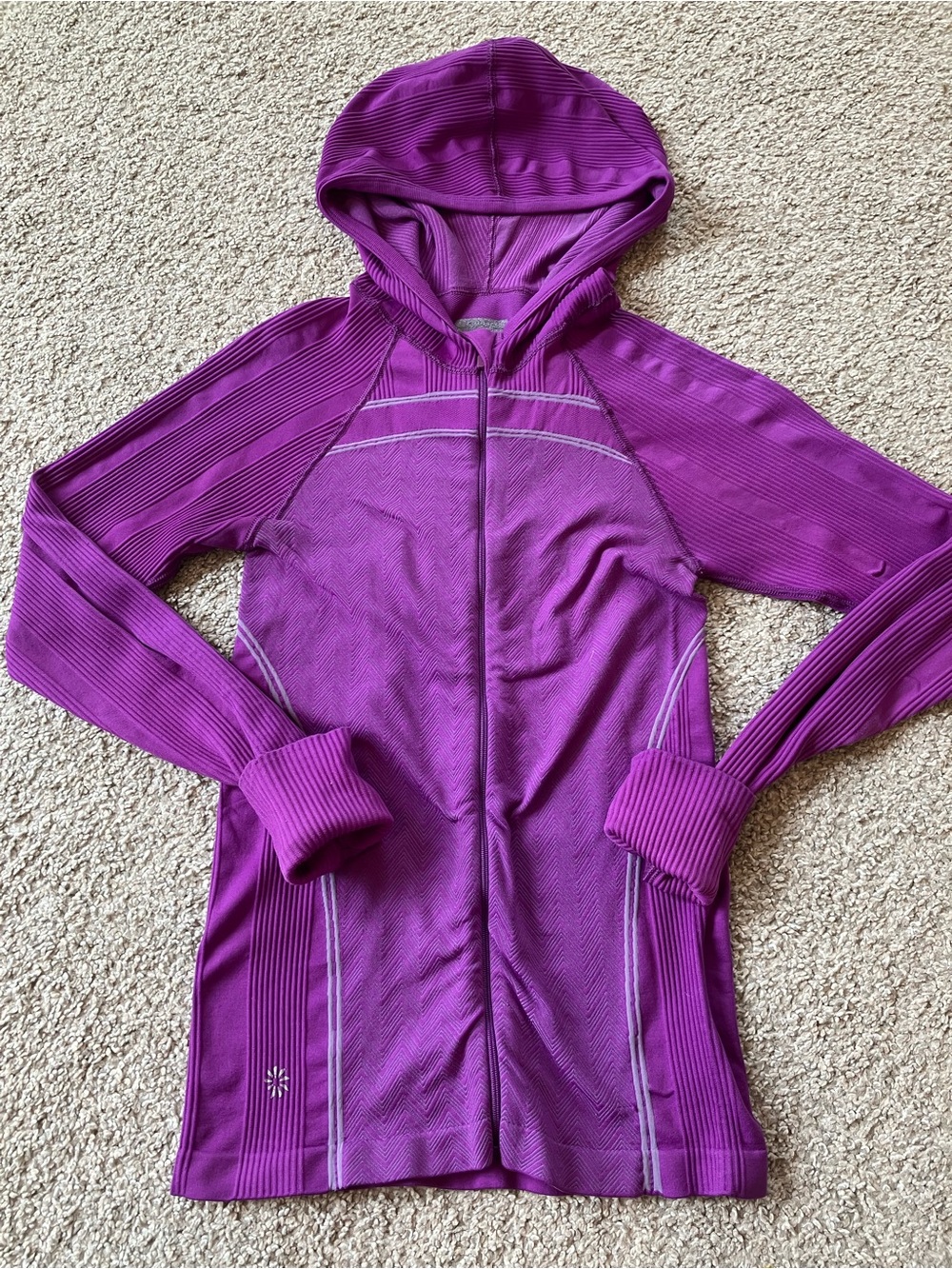 Athleta Purple Full-Zip Hooded Jacket Size XS